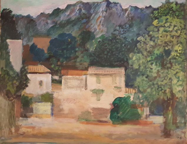 Jean Milhau, Village-paysage de montagne (650x820)