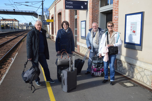Daniel, Françoise, Jacques et Evelyne prêt pour le grand départ !