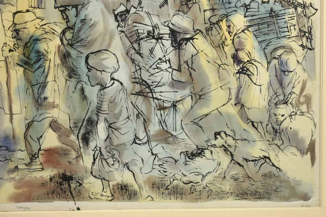 Refugees, par George Grosz ((Berlin 1893 - Berlin 1959)