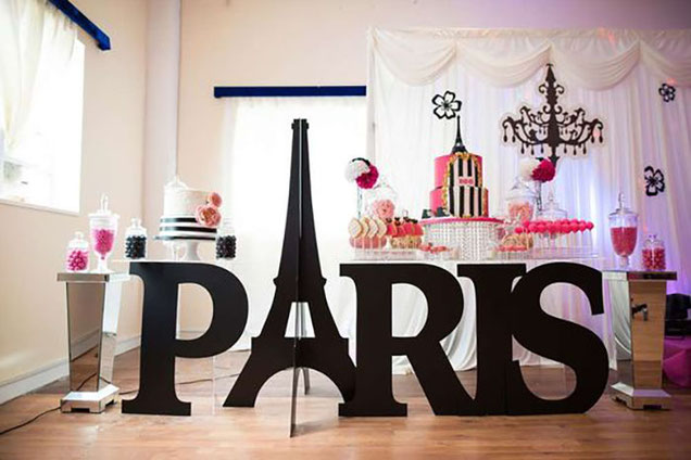 15 Años estilo París - decoracion para fiestas