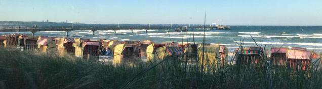 Der Strand von Scharbeutz in der Lübecker Bucht an der Ostsee