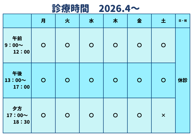 当院の診療時間