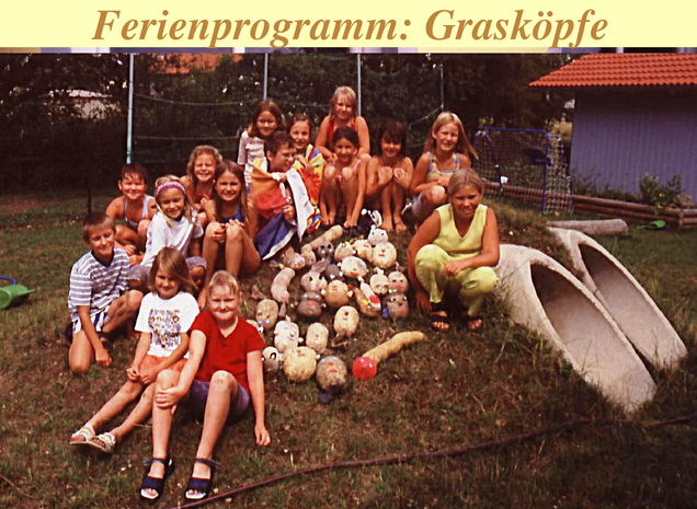 Ferienprogramm, Kinder, Grasköpfe, gestalten