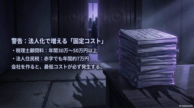 法人化するとコストも増える