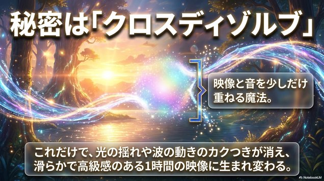 ループ動画編集で重要なのは「クロスディゾルブ」