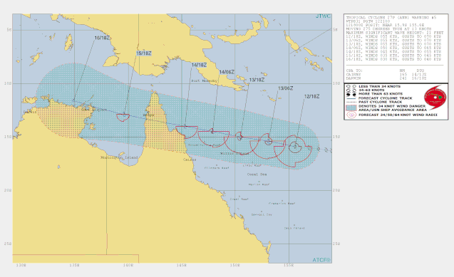 Track map of Tropical Cyclone Ann. From JTWC