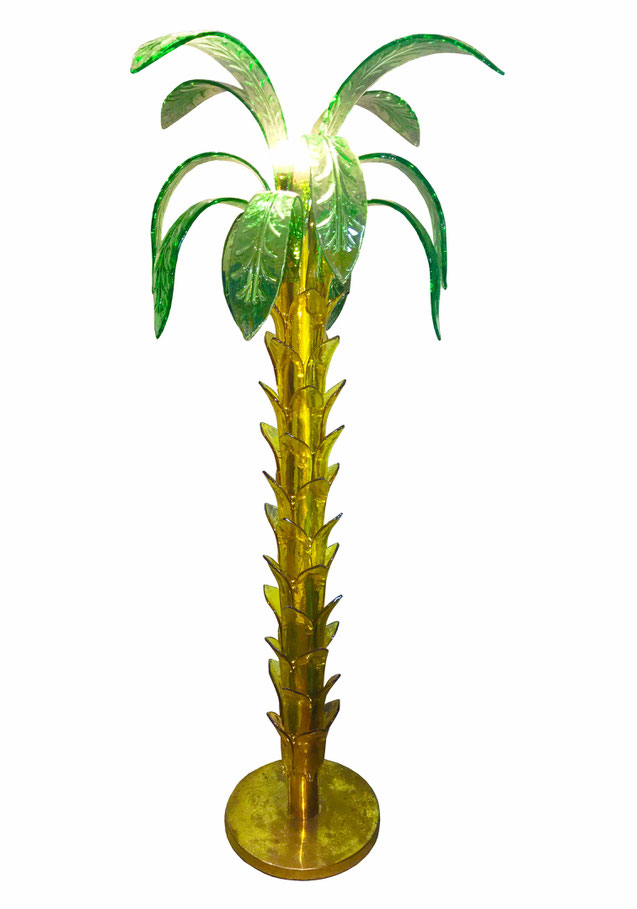 glass palm tree lamp