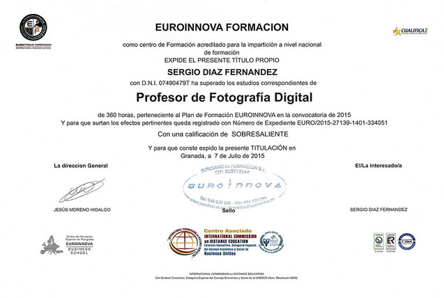 Profesor de fotografía en Tenerife