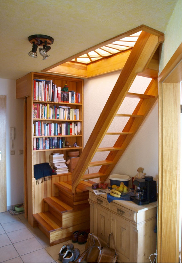 Vollholz-Treppe mit Podest