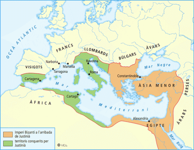 L'Imperi Bizantí i les conquestes de Justinià