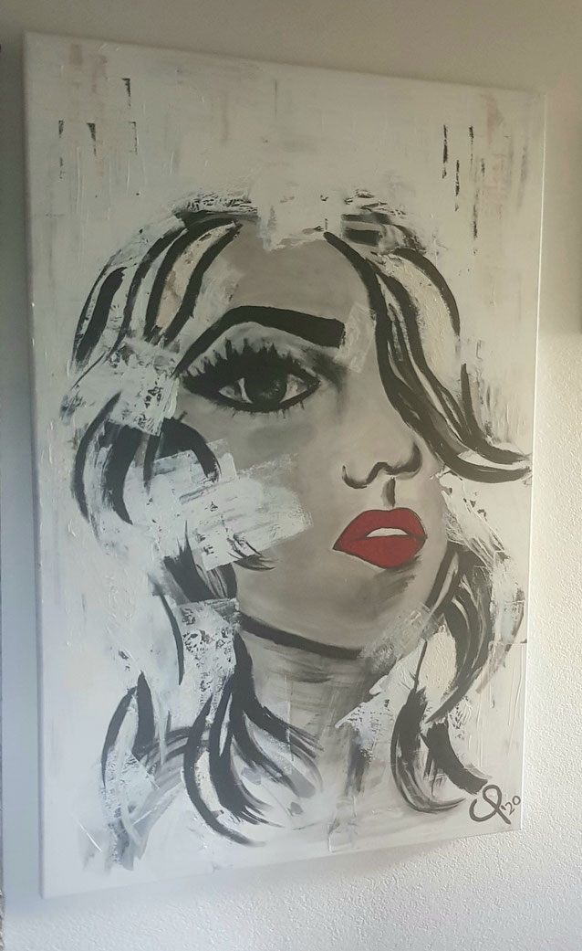 "Red Lips" CP`20 in 100x150x5cm, Acryl auf Leinwand (Preis auf Anfrage)