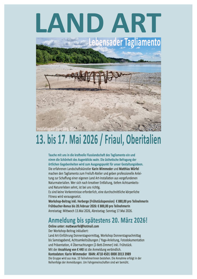 Land Art, Naturkunst, Achtsamkeit, Kreativität, Erholung, Gemeinschaft, Genuss, Liebe  
