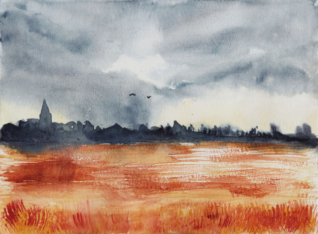 Landschaft 2, A4, €150
