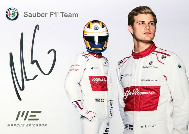 Autograph Marcus Ericsson Autogramm