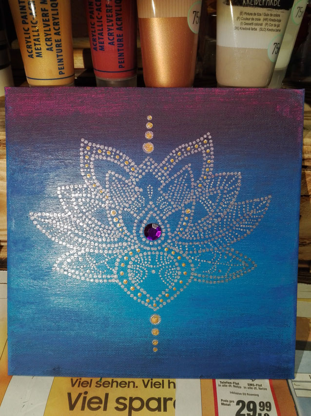 Lotus, Bildgröße 30 x 30 cm