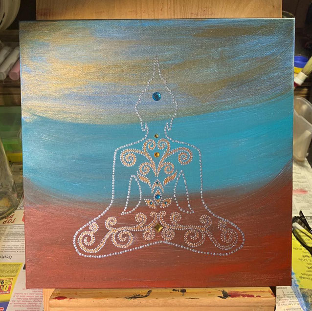Buddha, Bildgröße 30 x 30 cm