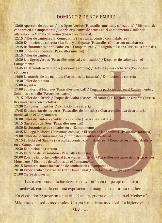 Programa de la Real Feria de Niebla