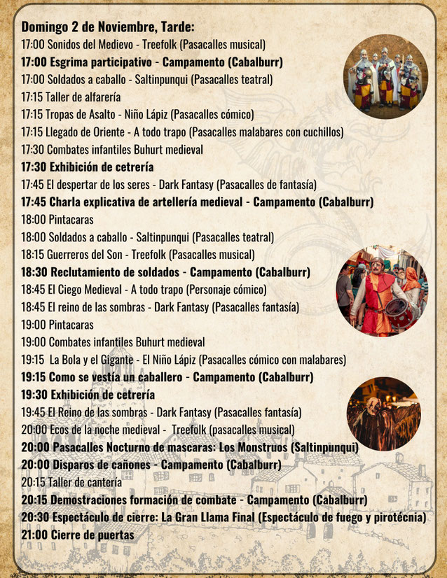 Programa de la Real Feria de Niebla