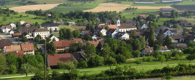 Ansicht des Dorfkerns von WIttnau aus dem Jahr 2015