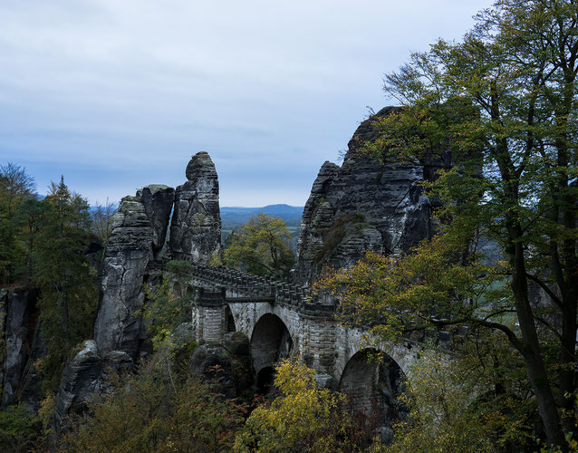 Die Basteibrücke bei dem Kurort Rahten