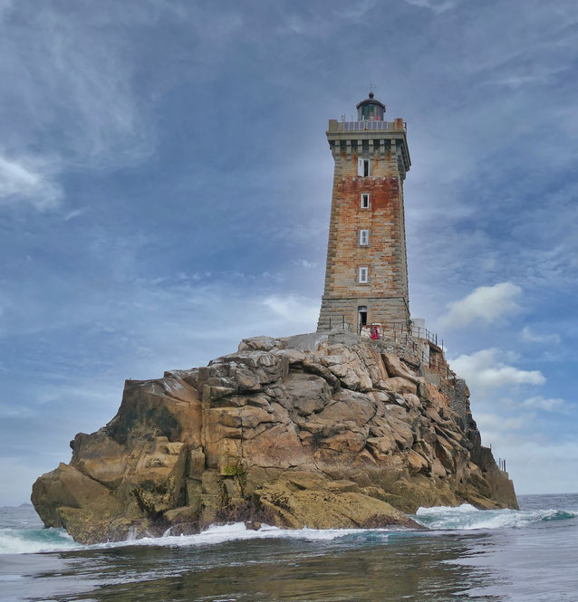 Phare de la Vieille vom Wasser aus gesehen, Bootsausflug ab Audierne
