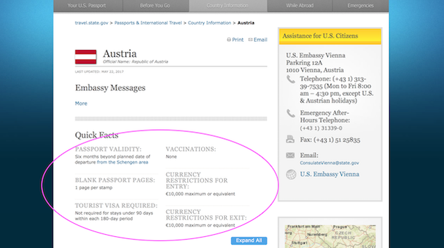 us citizen travel information