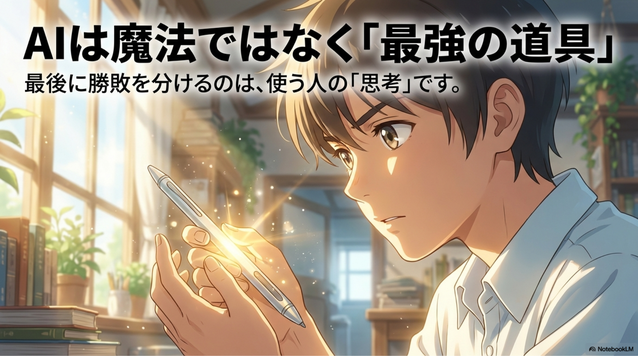AIは  道具です。  重要なのは  使う人の思考です。