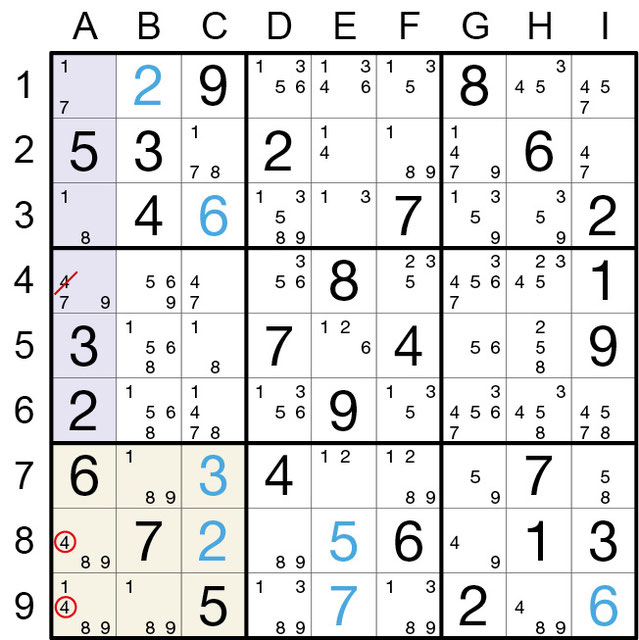 Sudoku Lösungsstrategie BRC © Rätselbüro Martin Simon