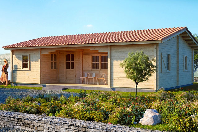 chalet en kit 70 m²