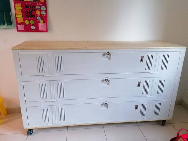 relooking le mans sarthe casier metal meuble tv transformé