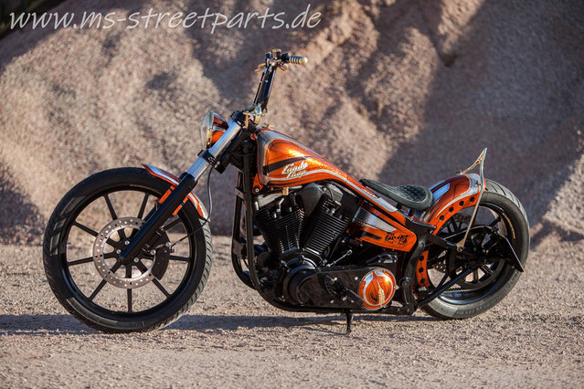 Custom Bike MS StreetParts Wenzenbach Customize Harley Davidson Candy Glitter Marcus Pfeil Painting 