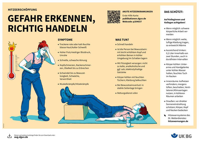 Aushang "Gefahr erkennen, richtig handeln"