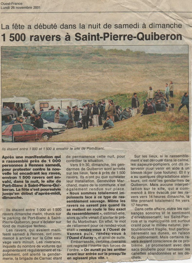 Rave Party Saint pierre Quiberon - annif Jéjé HK côte sauvage - jc troudet pas invité et pourtant je l'ai fait jouer plus que de raison- toujours dans le même sens