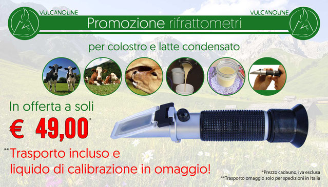 Promozione rifrattometri per colostro e latte condensato