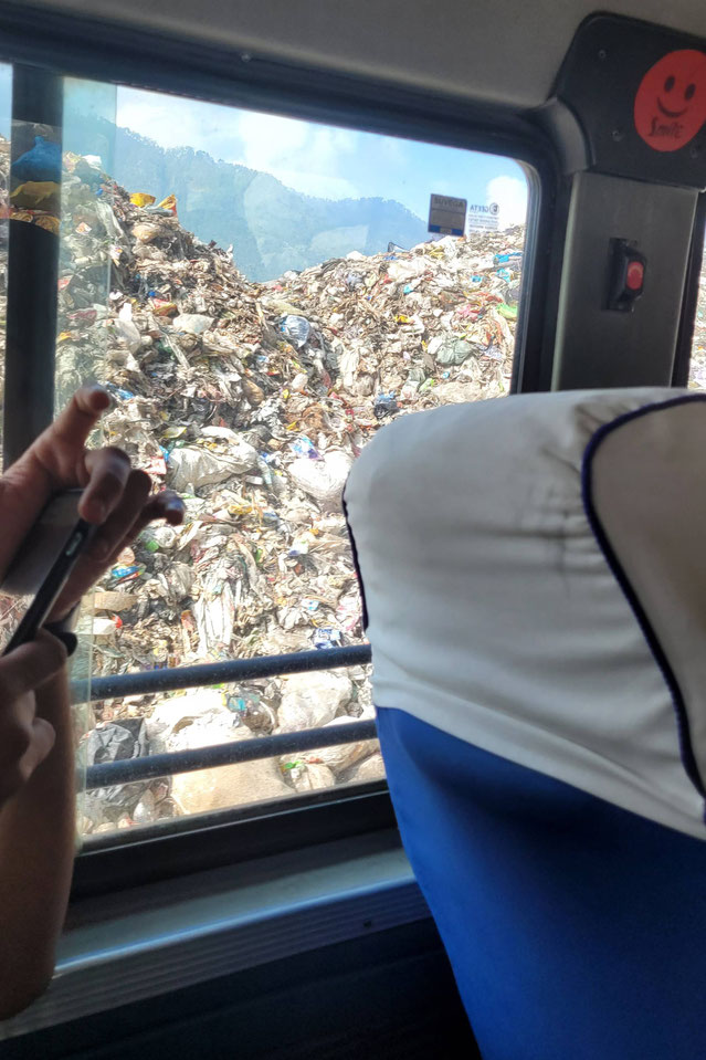 Garbage in one of the villages
