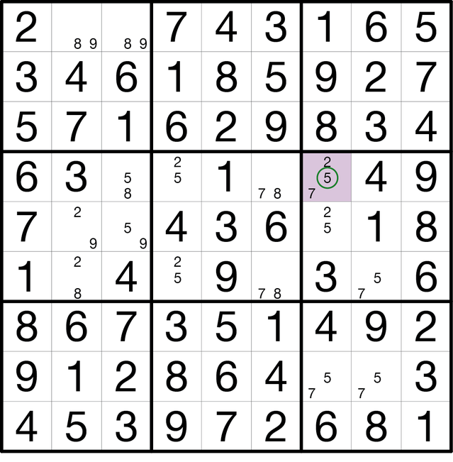 Sudoku Lösungsstrategie Drittes Auge © Martin Simon