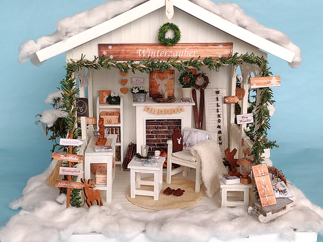 Miniatur Winterdeko basteln