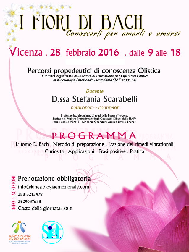 corso fiori di Bach