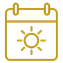 Symbol für geregelte Arbeitszeiten ohne Schicht- oder Wochenendarbeit