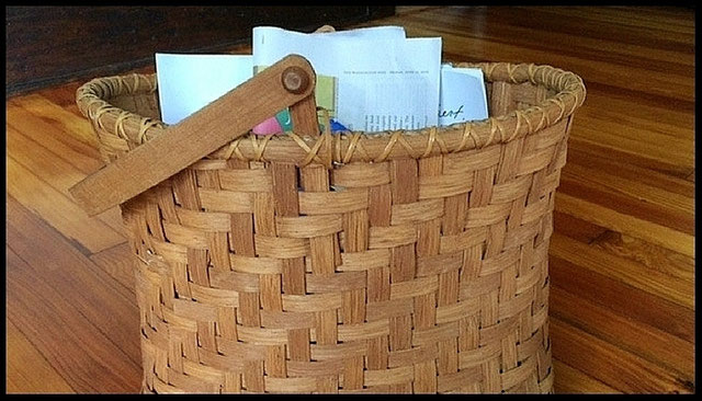 Thinking About My Favorite Things:  My mother's handmade baskets