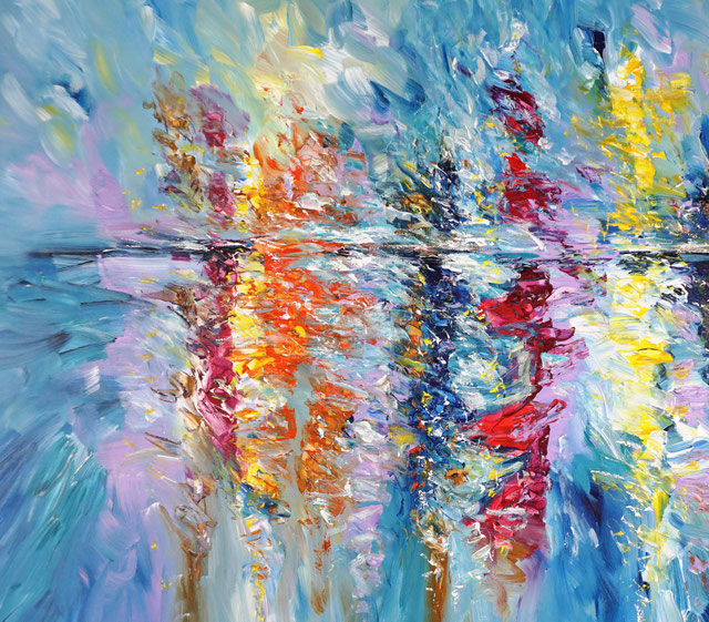 seascape artwork - large abstract painting art for sale