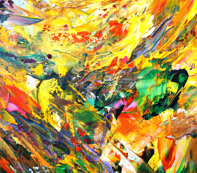Summer artwork - large abstract painting art for sale