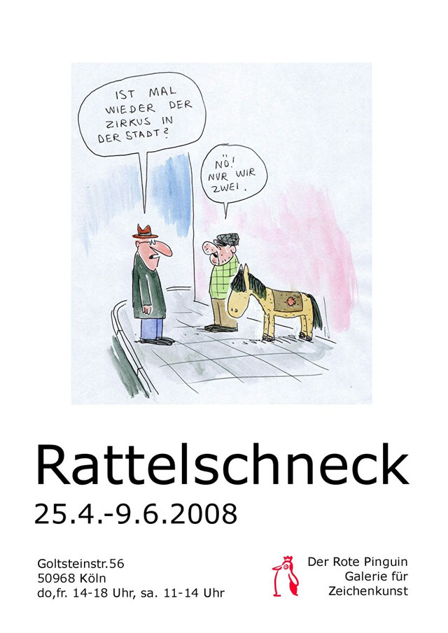 Rattelschneck Roter Pinguin Galerie für Zeichenkunst