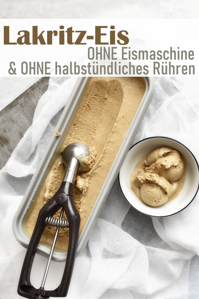 Lakritz-Eis. Ohne Eismaschine, ohne Rühren. - mix dich glücklich ...