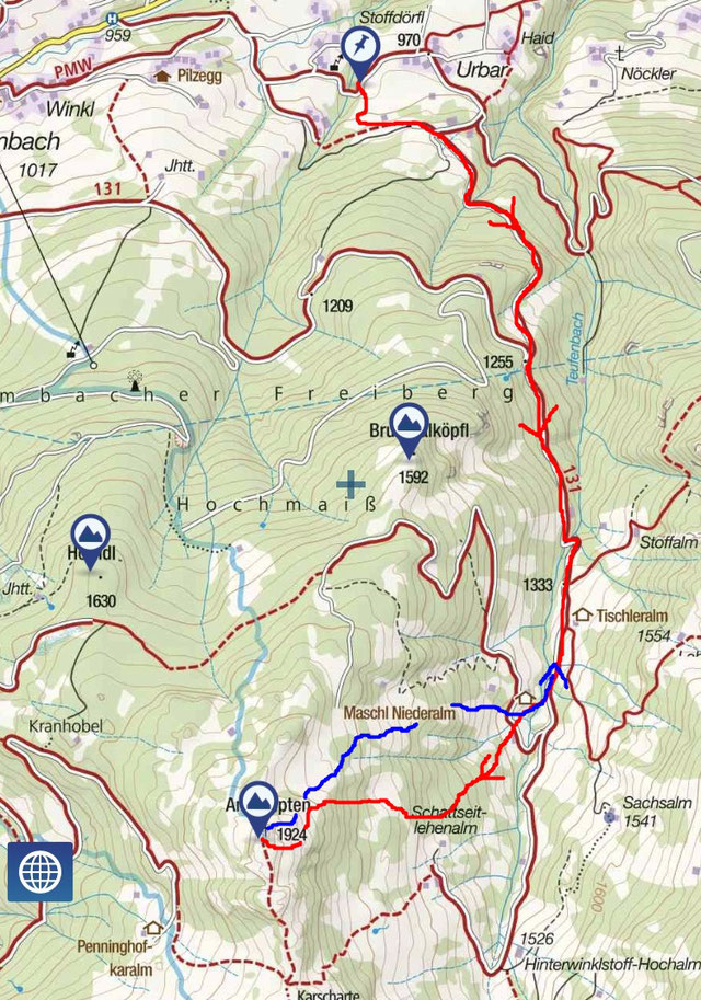 ApeMap - Kompass Ausschnitt