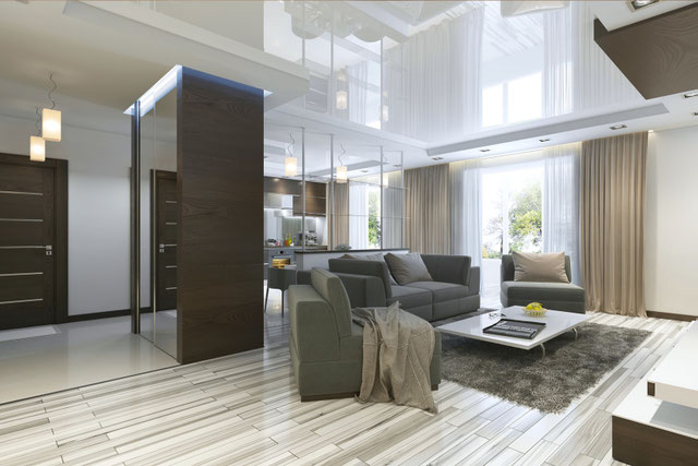 Abgehängte Decken, dekorative Deckenkonstruktionen, Deckenmodule