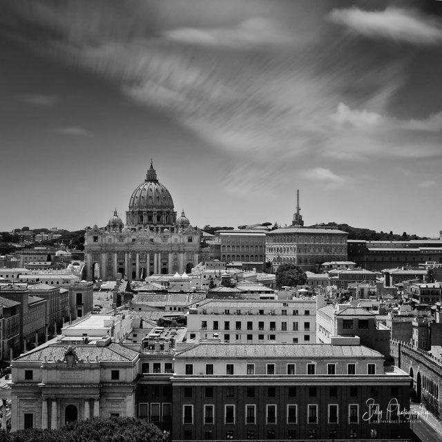 Rom / Petersdom / Vatikanstaat, Blick von der Engelsburg, Langzeitbelichtung, 2014, © Silly Photography