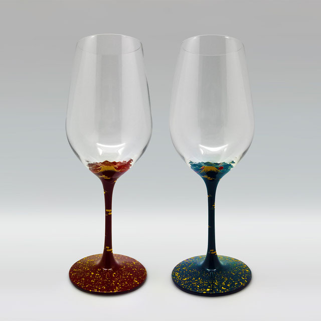 JAPAN lacquer wineglass URUSHI