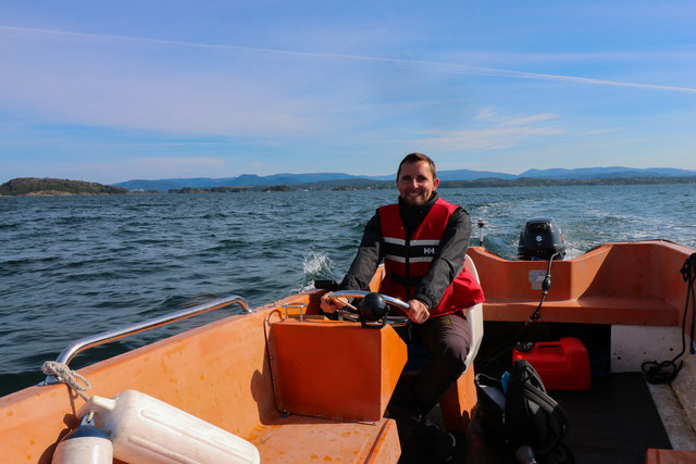 Boot fahren auf der Nordsee bei Bergen