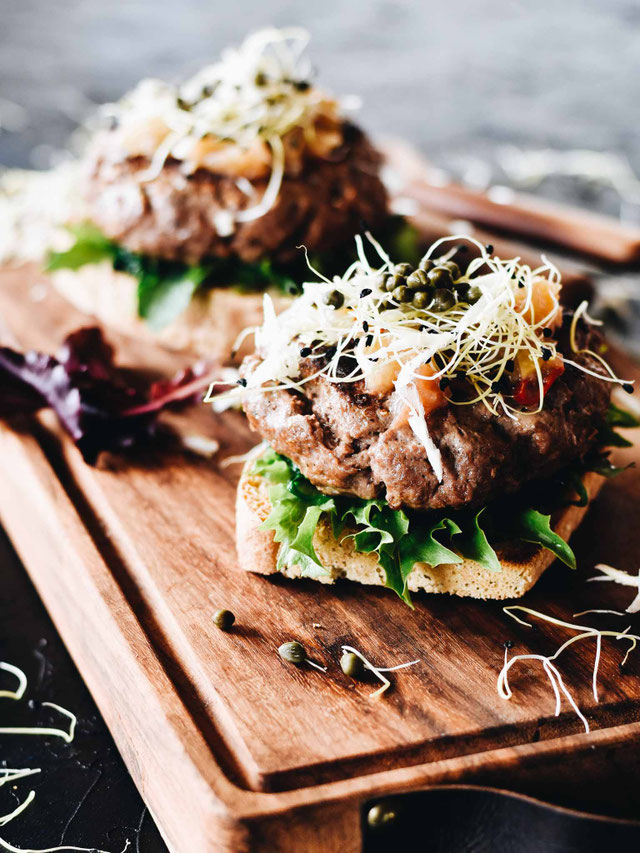 Dänischer open face Burger KITCHEN WITH A VIEW